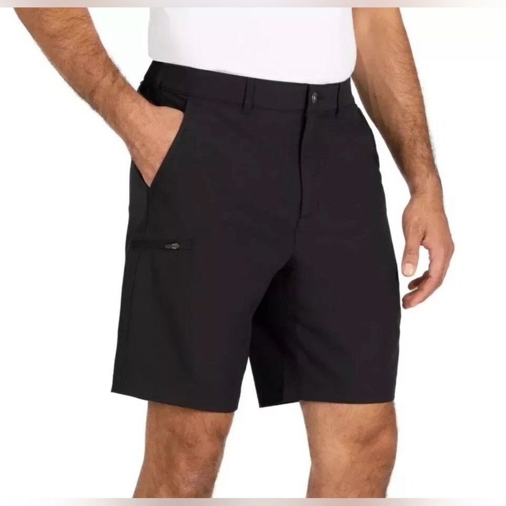 Gerry Men's 32 Black Tech Shorts with UPF 30+ protection comfort waistband NEW